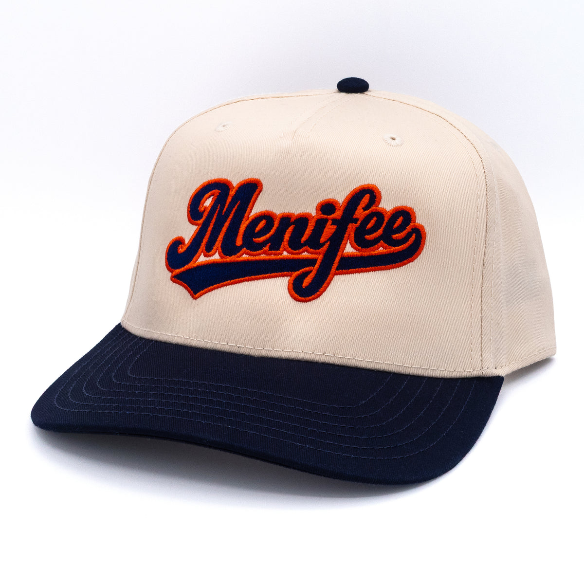 The Menifee Hat - Cream/Navy/Orange
