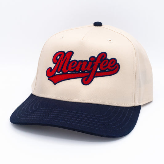 The Menifee Hat - Cream/Navy/Red